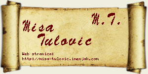 Miša Tulović vizit kartica